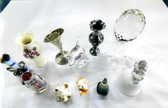 Decorative and Glass Items After Restoration - Soot Removed and Clarity Recovered by American Fire Recovery